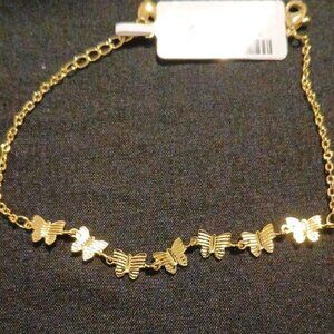 Gold Butterfly Chain Bracelet